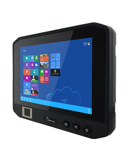 Winmate Rugged Tablet M800BW Angle with Finger Print Reader